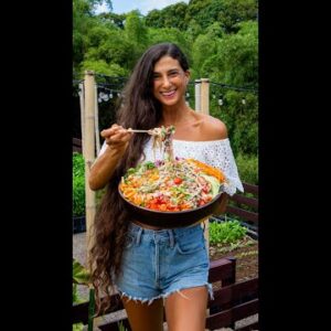 What I Ate for Dinner + Creamy Dressing Recipe! 😋🌱 Vegan & FullyRaw Rainbow Garden Salad...