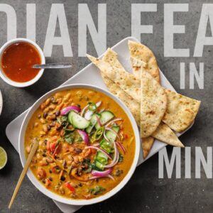 INDIAN FEAST in 15 MINUTES | PLANT BASED LOBIA CURRY
