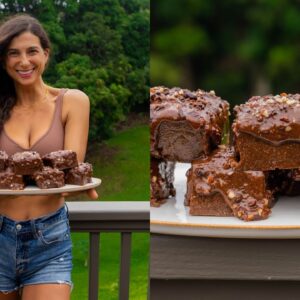 BEST RAW VEGAN FUDGE BROWNIE RECIPE 🍫 Easy No-Bake, Healthy, Dairy-free, Sweet Chocolate Dessert ✨
