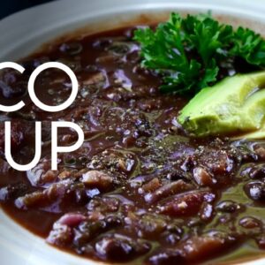 Vegan TACO SOUP to warm your bones! 🌮