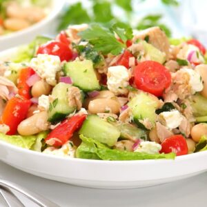 Easy Mediterranean Tuna Salad | Healthy No-Mayo Salad Recipe