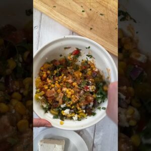 Mexican Corn Salad - my fave gluten free BBQ side dish! #glutenfree #salad #saladrecipe #cornsalad