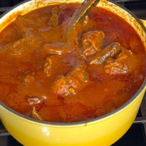 This Goat meat stew with roasted peppers is so tasty . Everyone loved it. 😋💯